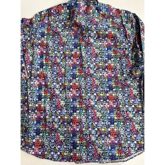 Jared Lang Men's Trim Fit Multicolor Button-Up Shirt T-757 Size 2XL - Picture 9 of 12